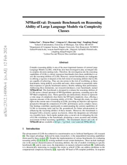 NPHardEval: Dynamic Benchmark on Reasoning Ability of Large Language
  Models via Complexity Classes