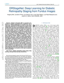 DRStageNet: Deep Learning for Diabetic Retinopathy Staging from Fundus
  Images
