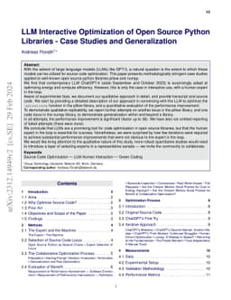 LLM Interactive Optimization of Open Source Python Libraries -- Case
  Studies and Generalization