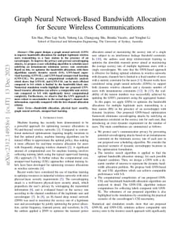 Graph Neural Network-Based Bandwidth Allocation for Secure Wireless
  Communications