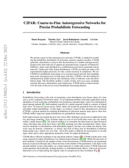 C2FAR: Coarse-to-Fine Autoregressive Networks for Precise Probabilistic
  Forecasting