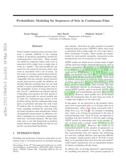 Probabilistic Modeling for Sequences of Sets in Continuous-Time