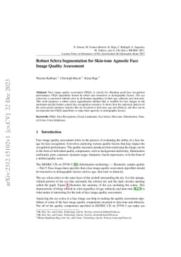 Robust Sclera Segmentation for Skin-tone Agnostic Face Image Quality
  Assessment