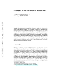 Generative AI and the History of Architecture