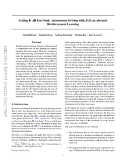 Scaling Is All You Need: Autonomous Driving with JAX-Accelerated
  Reinforcement Learning