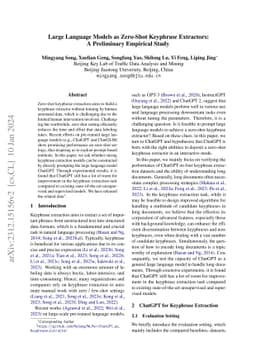 Large Language Models as Zero-Shot Keyphrase Extractors: A Preliminary
  Empirical Study