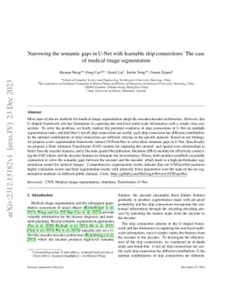 Narrowing the semantic gaps in U-Net with learnable skip connections:
  The case of medical image segmentation