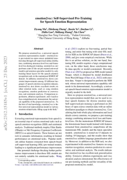 emotion2vec: Self-Supervised Pre-Training for Speech Emotion
  Representation