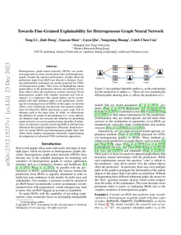 Towards Fine-Grained Explainability for Heterogeneous Graph Neural
  Network
