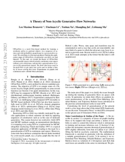 A Theory of Non-Acyclic Generative Flow Networks