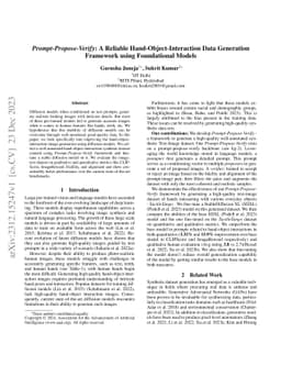 Prompt-Propose-Verify: A Reliable Hand-Object-Interaction Data
  Generation Framework using Foundational Models