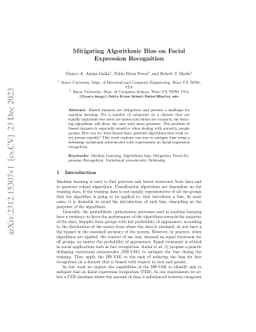 Mitigating Algorithmic Bias on Facial Expression Recognition