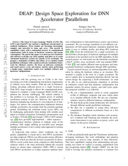 DEAP: Design Space Exploration for DNN Accelerator Parallelism