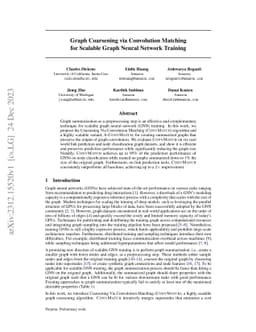 Graph Coarsening via Convolution Matching for Scalable Graph Neural
  Network Training