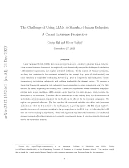 The Challenge of Using LLMs to Simulate Human Behavior: A Causal Inference Perspective