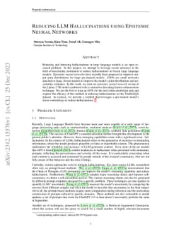 Reducing LLM Hallucinations using Epistemic Neural Networks