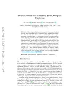 Deep Structure and Attention Aware Subspace Clustering