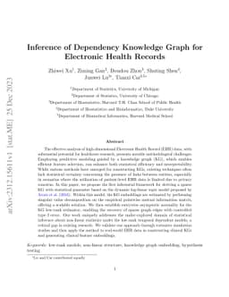 Inference of Dependency Knowledge Graph for Electronic Health Records