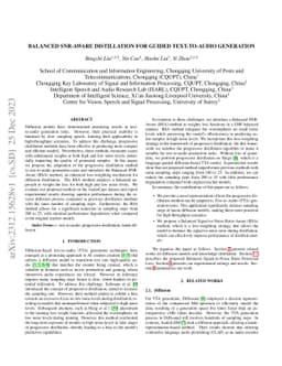 Balanced SNR-Aware Distillation for Guided Text-to-Audio Generation