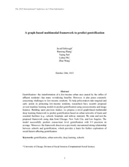 A graph-based multimodal framework to predict gentrification