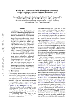 EcomGPT-CT: Continual Pre-training of E-commerce Large Language Models
  with Semi-structured Data