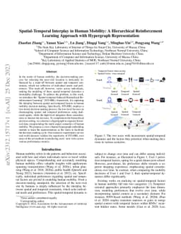 Spatial-Temporal Interplay in Human Mobility: A Hierarchical
  Reinforcement Learning Approach with Hypergraph Representation