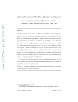 Lp-Norm Constrained One-Class Classifier Combination