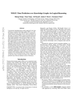 TEILP: Time Prediction over Knowledge Graphs via Logical Reasoning