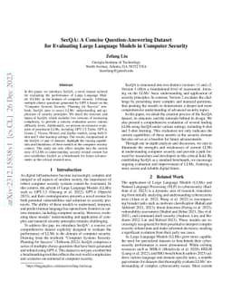 SecQA: A Concise Question-Answering Dataset for Evaluating Large
  Language Models in Computer Security