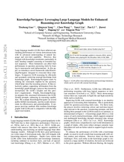 KnowledgeNavigator: Leveraging Large Language Models for Enhanced
  Reasoning over Knowledge Graph