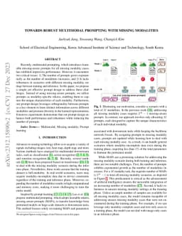 Towards Robust Multimodal Prompting With Missing Modalities