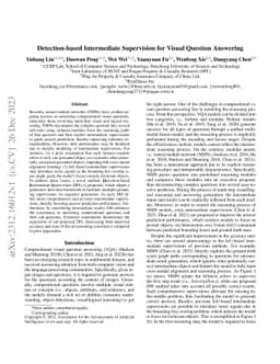 Detection-based Intermediate Supervision for Visual Question Answering