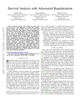 Robust Survival Analysis with Adversarial Regularization