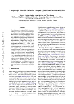 A Logically Consistent Chain-of-Thought Approach for Stance Detection