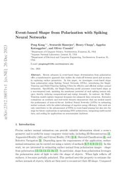 Event-based Shape from Polarization with Spiking Neural Networks