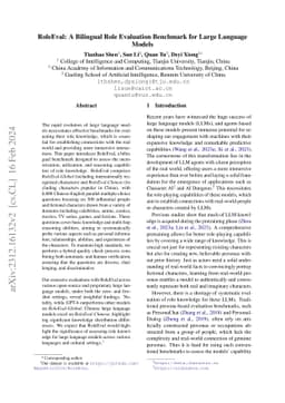 RoleEval: A Bilingual Role Evaluation Benchmark for Large Language
  Models