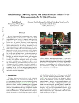 VirtualPainting: Addressing Sparsity with Virtual Points and
  Distance-Aware Data Augmentation for 3D Object Detection