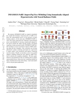 INFAMOUS-NeRF: ImproviNg FAce MOdeling Using Semantically-Aligned
  Hypernetworks with Neural Radiance Fields