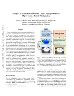 ManipLLM: Embodied Multimodal Large Language Model for Object-Centric
  Robotic Manipulation