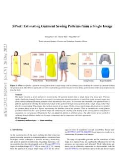 SPnet: Estimating Garment Sewing Patterns from a Single Image