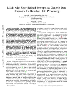 LLMs with User-defined Prompts as Generic Data Operators for Reliable
  Data Processing