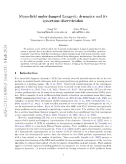 Mean-field underdamped Langevin dynamics and its spacetime
  discretization