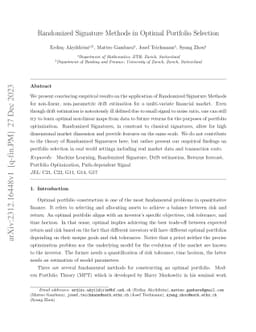 Randomized Signature Methods in Optimal Portfolio Selection