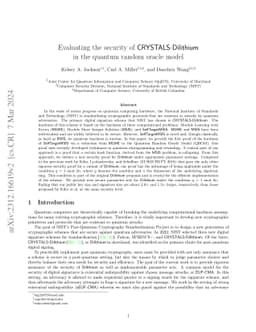 Evaluating the security of CRYSTALS-Dilithium in the quantum random
  oracle model