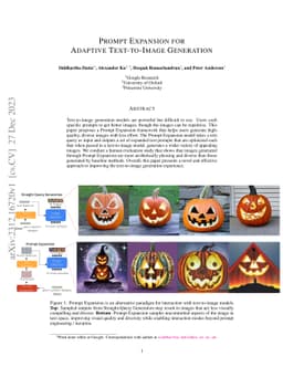 Prompt Expansion for Adaptive Text-to-Image Generation