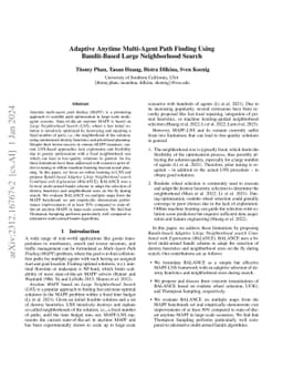Adaptive Anytime Multi-Agent Path Finding Using Bandit-Based Large
  Neighborhood Search