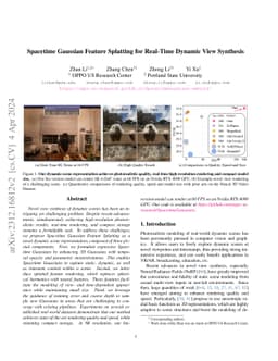 Spacetime Gaussian Feature Splatting for Real-Time Dynamic View
  Synthesis