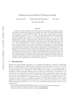 Replication-proof Bandit Mechanism Design with Bayesian Agents