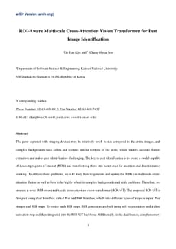 ROI-Aware Multiscale Cross-Attention Vision Transformer for Pest Image
  Identification