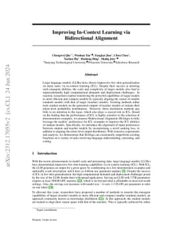 Improving In-context Learning via Bidirectional Alignment
